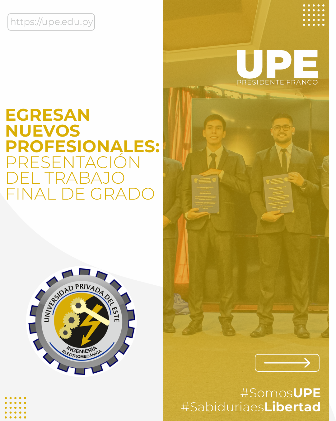 Nuevos Egresados de la UPE: Trabajo Final de Grado en Ingeniería Electromecánica